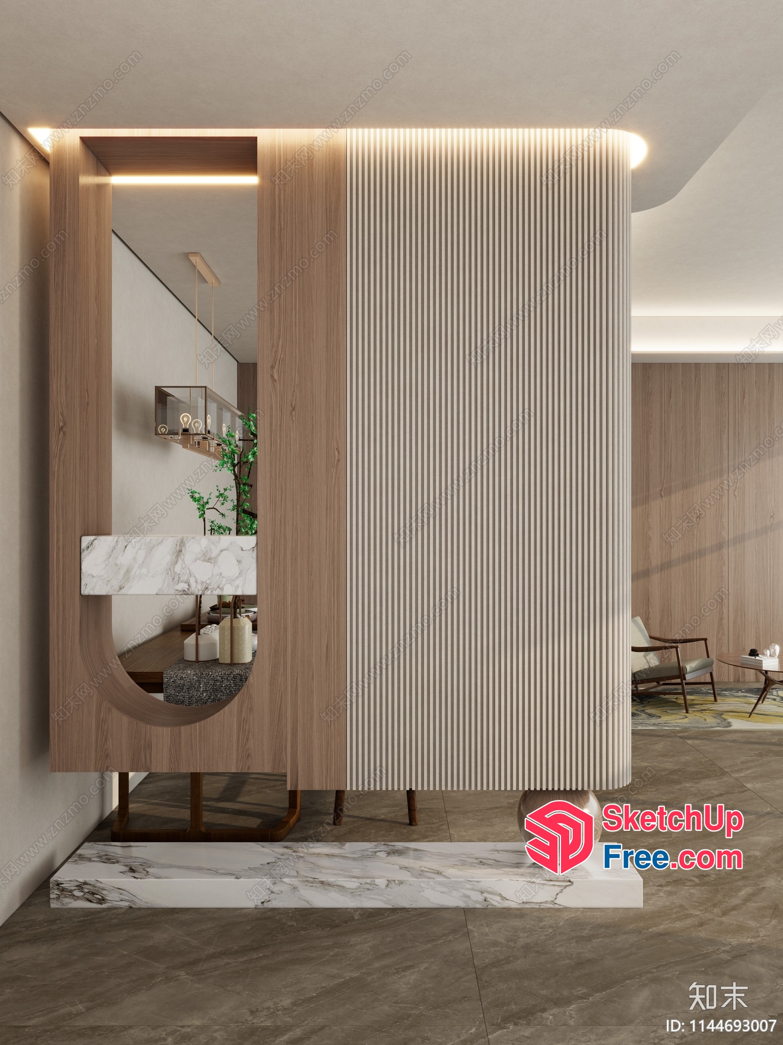 Modern Partition Screen Design 3D SketchUp File