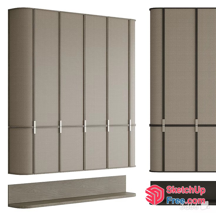 Modern Wardrobe With Sliding Doors 3D SketchUp File