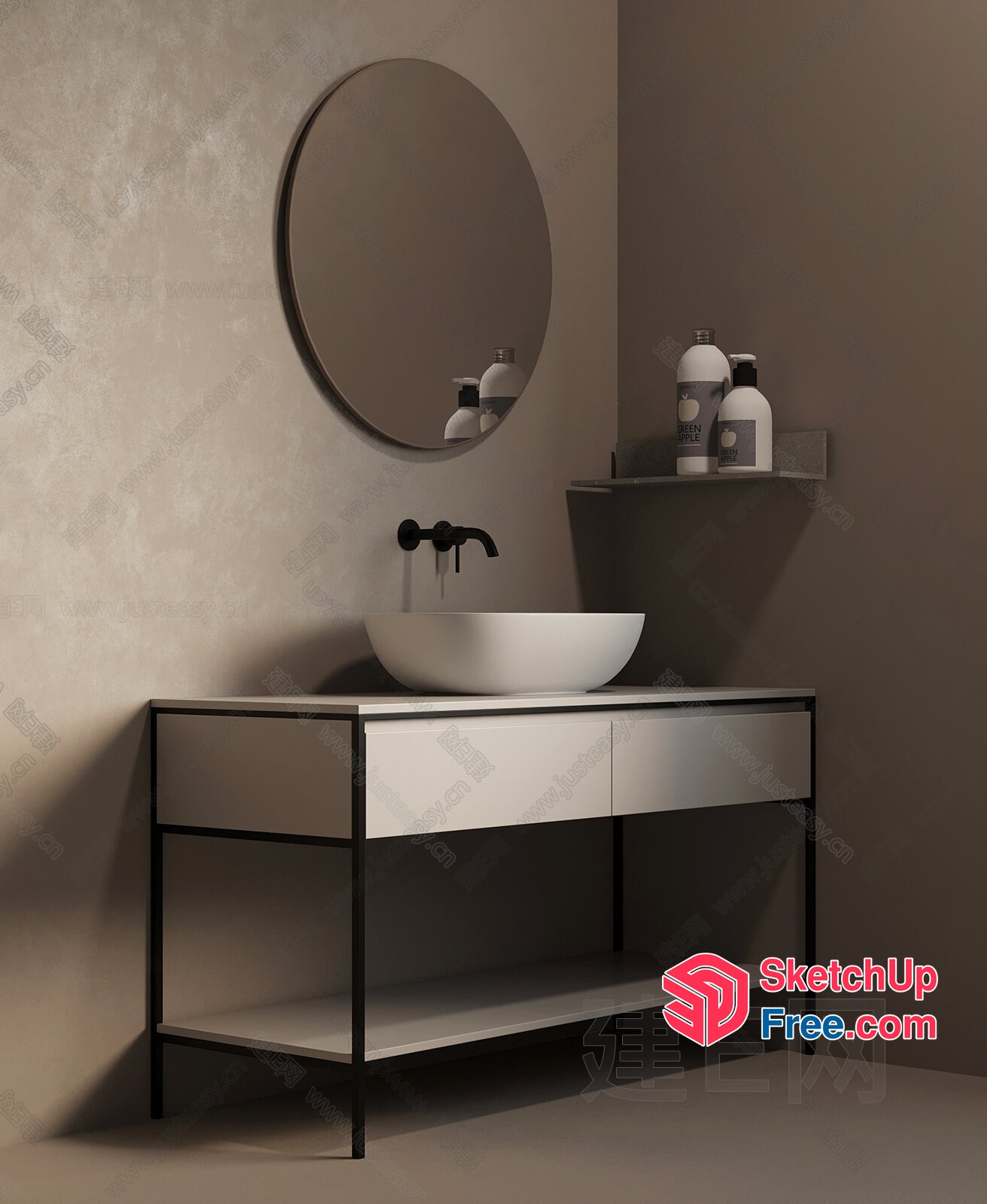 Minimalist Modern Bathroom Decor 3D SketchUp File