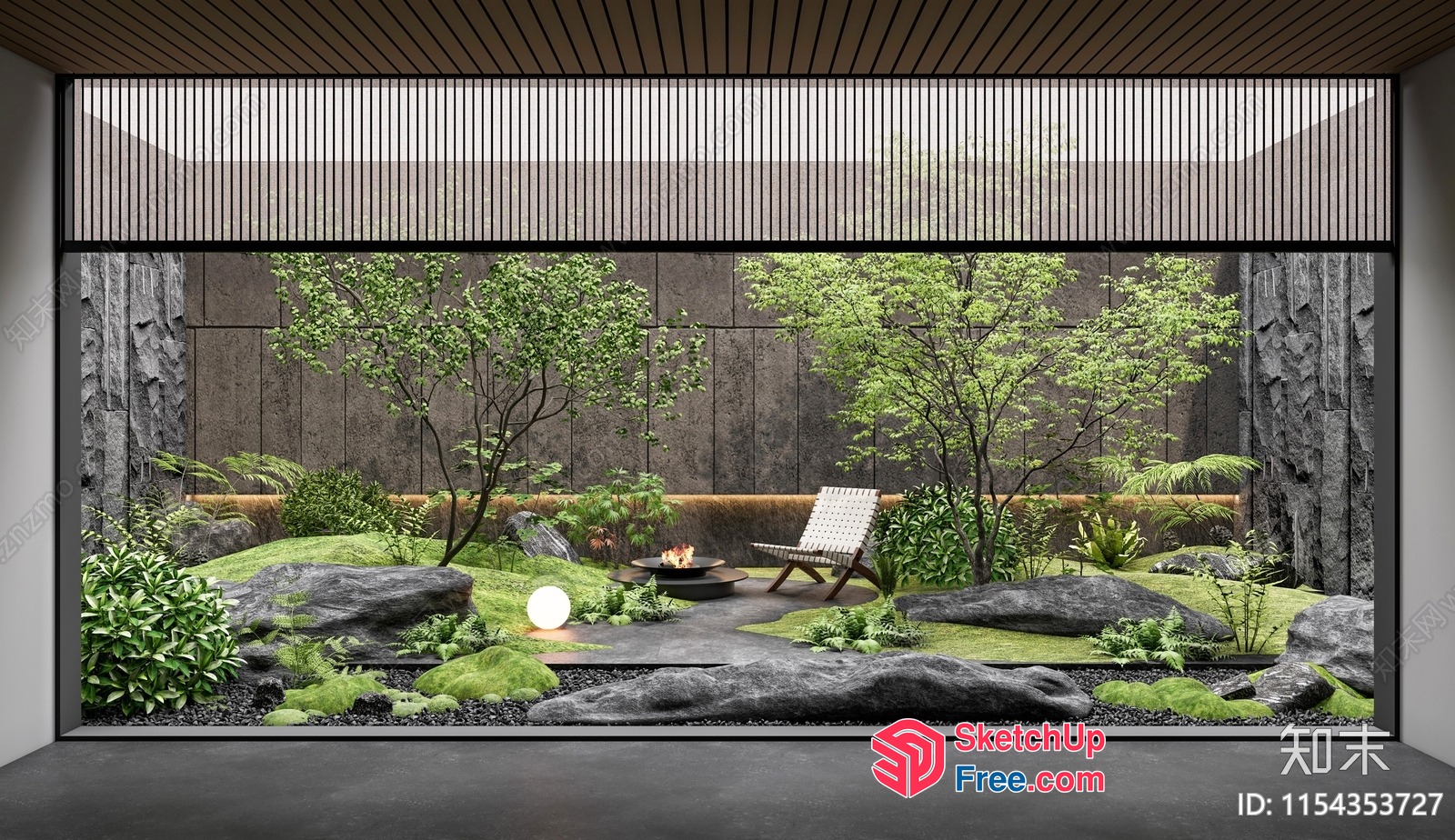 Serene Japanese-Inspired Garden Oasis 3D SketchUp File