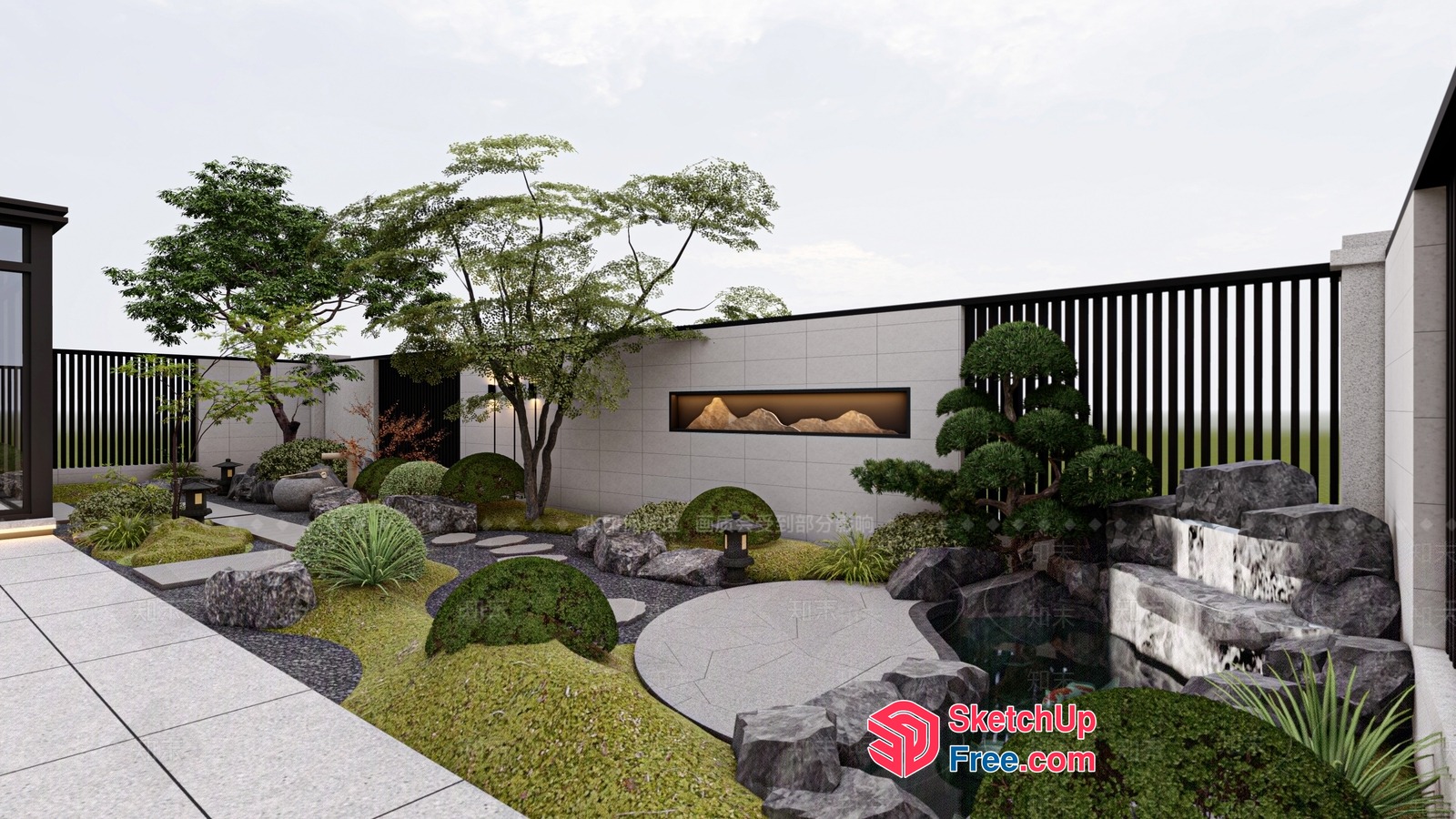 Serene Japanese Garden Oasis 3D SketchUp File