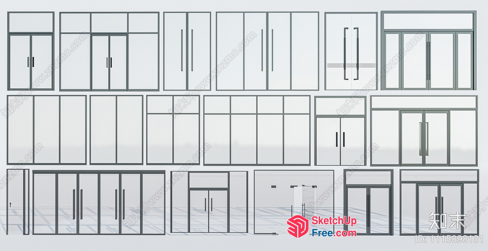 Modern Minimalist Door And Window Collection 3D SketchUp File