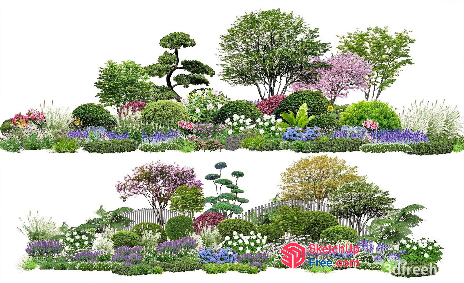 Serene Japanese Garden Scene 3D SketchUp File