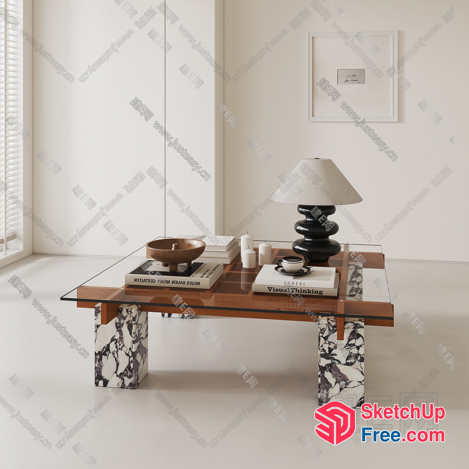 Modern Minimalist Living Room Furniture 3D SketchUp File