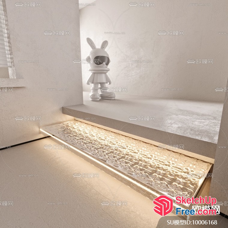 Rabbit-Inspired Interior With Modern Staircase 3D SketchUp File