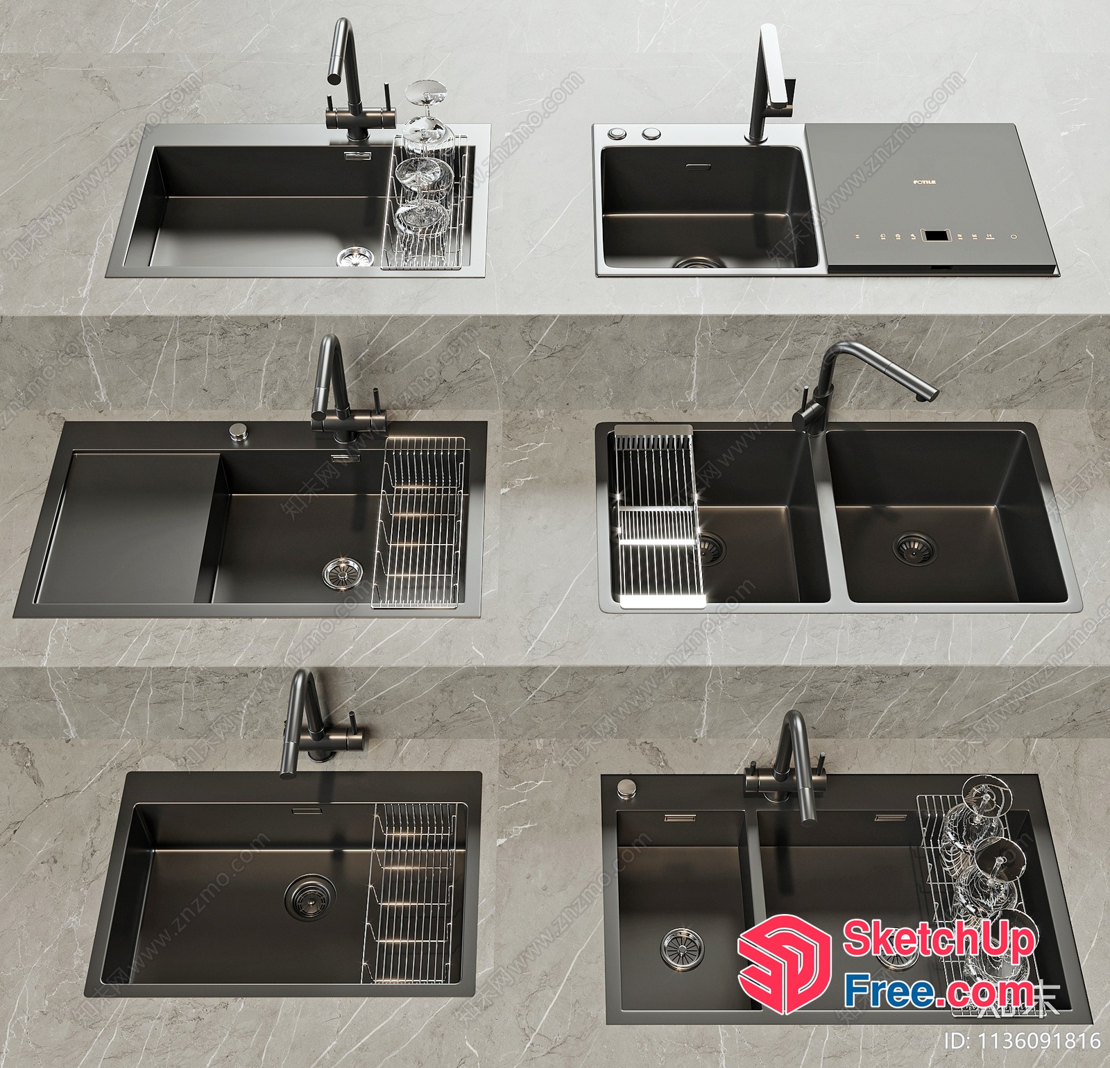 Modern Kitchen Sink Designs 3D SketchUp File