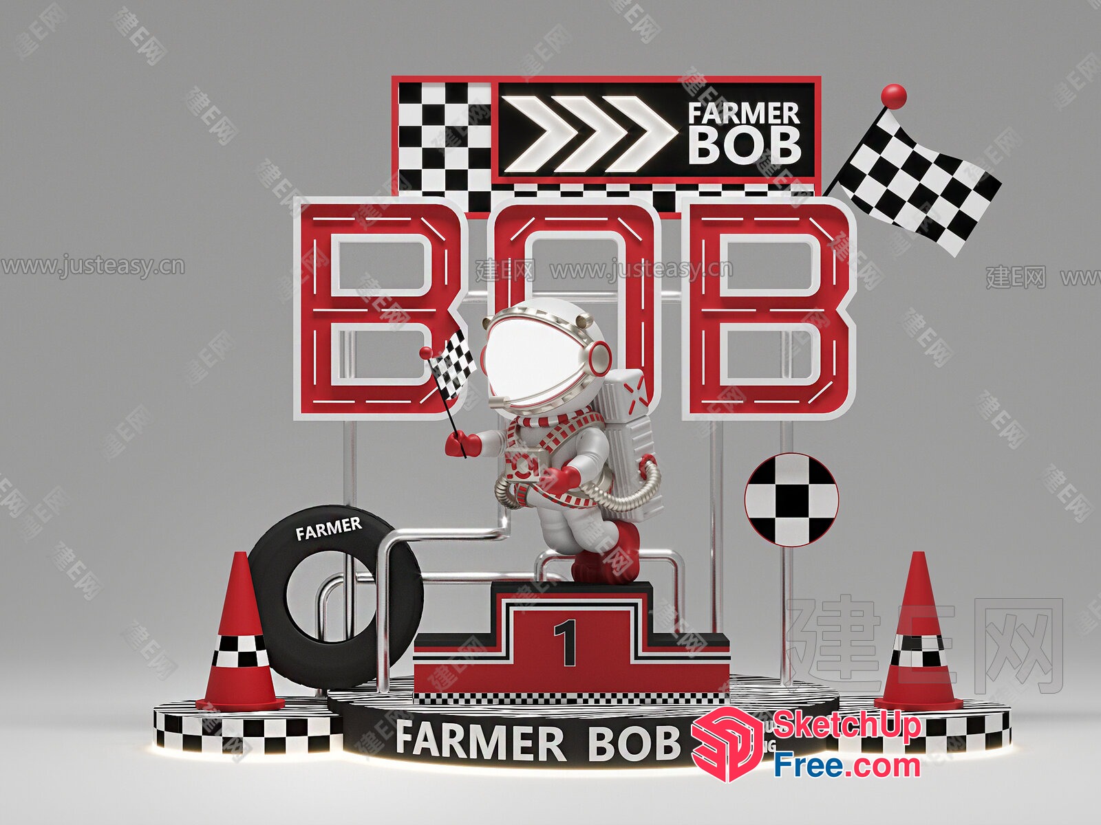 Farmer Bob Formula Racing 3D SketchUp File