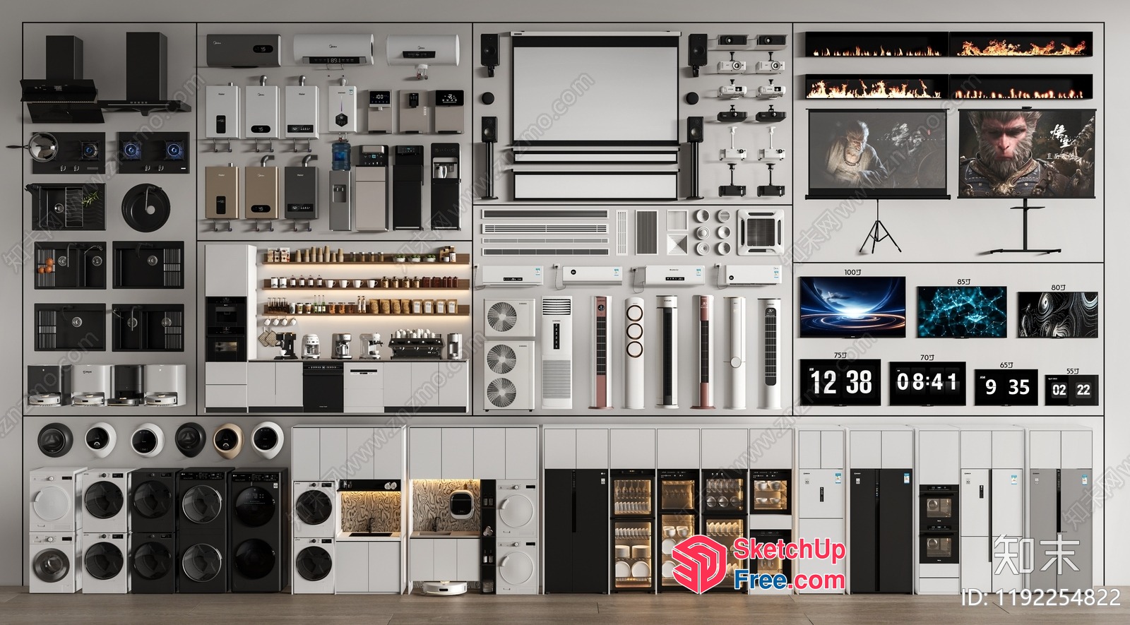 Modern Home Appliances And Electronics Collection 3D SketchUp File