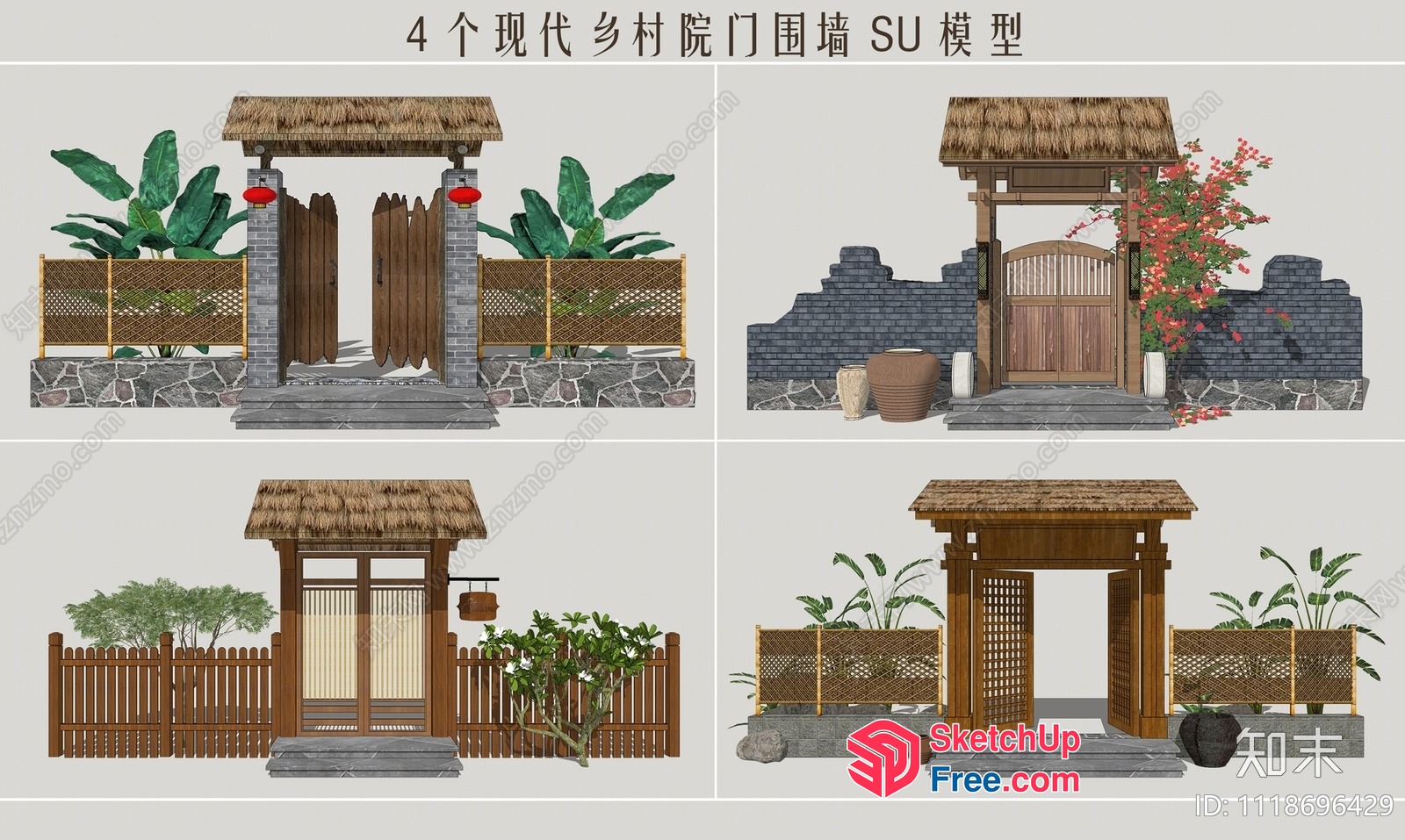 Traditional Asian Exterior Design Elements 3D SketchUp File