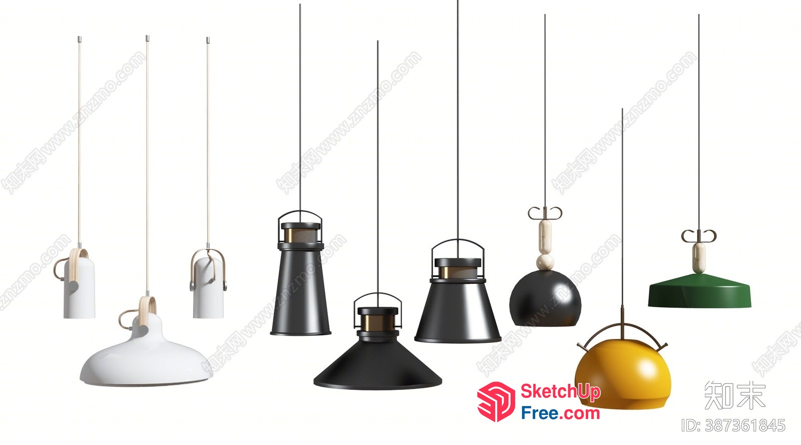 Hanging Lights Collection 3D SketchUp File