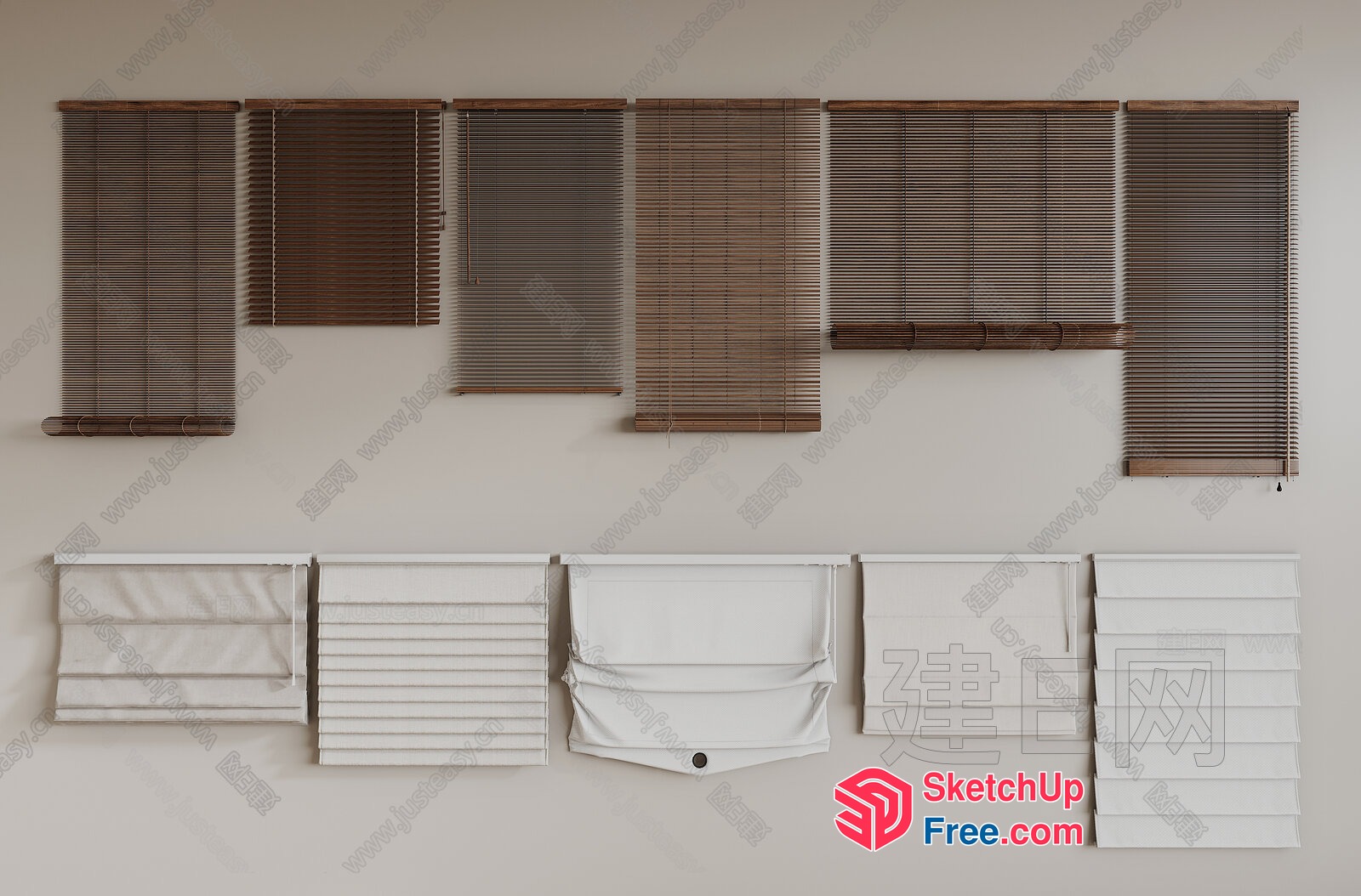 Brown And White Blinds 3D SketchUp File