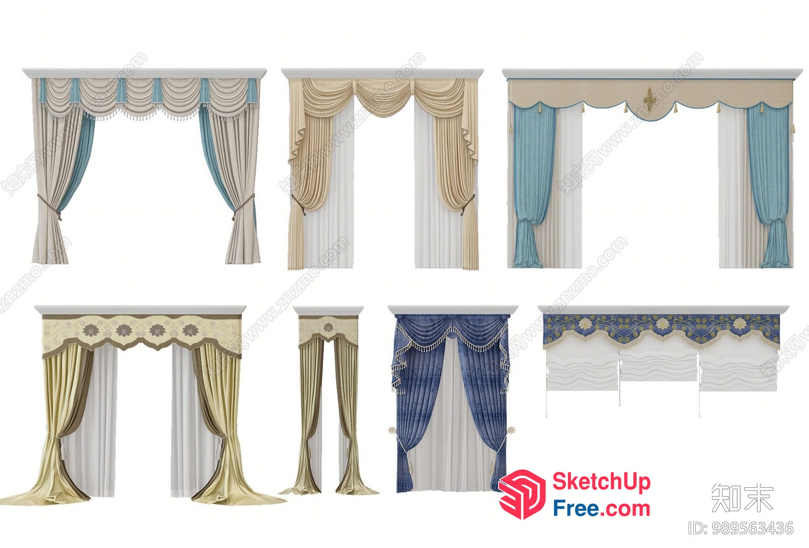 Elegant Curtain Designs 3D SketchUp File
