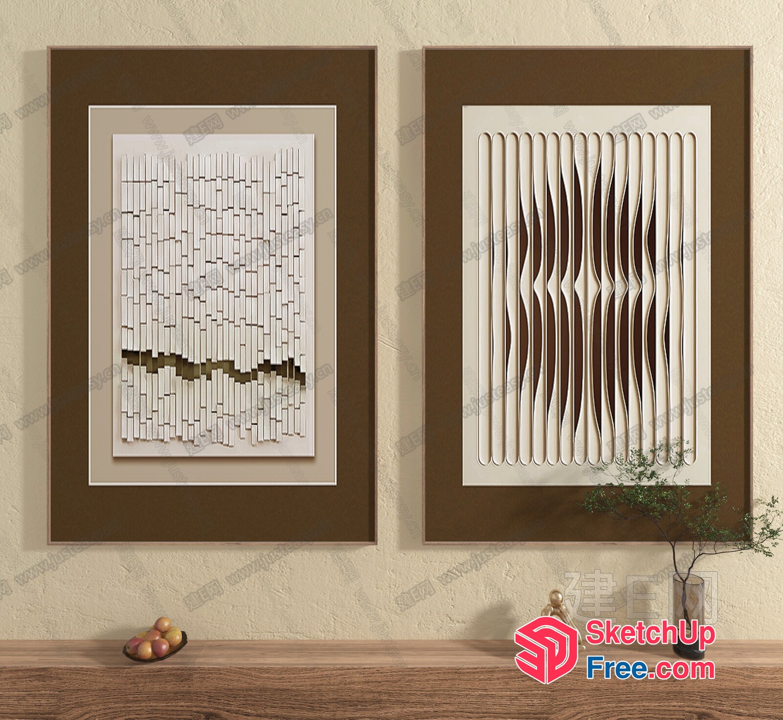 Elegant Minimalist Wall Art 3D SketchUp File