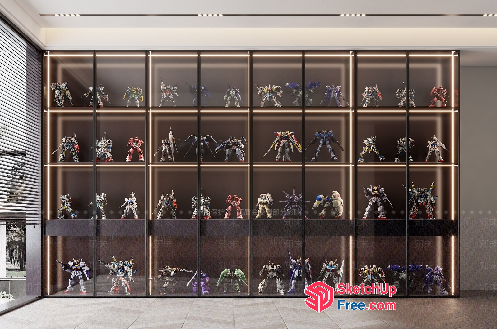 Gundam Collection Display 3D SketchUp File