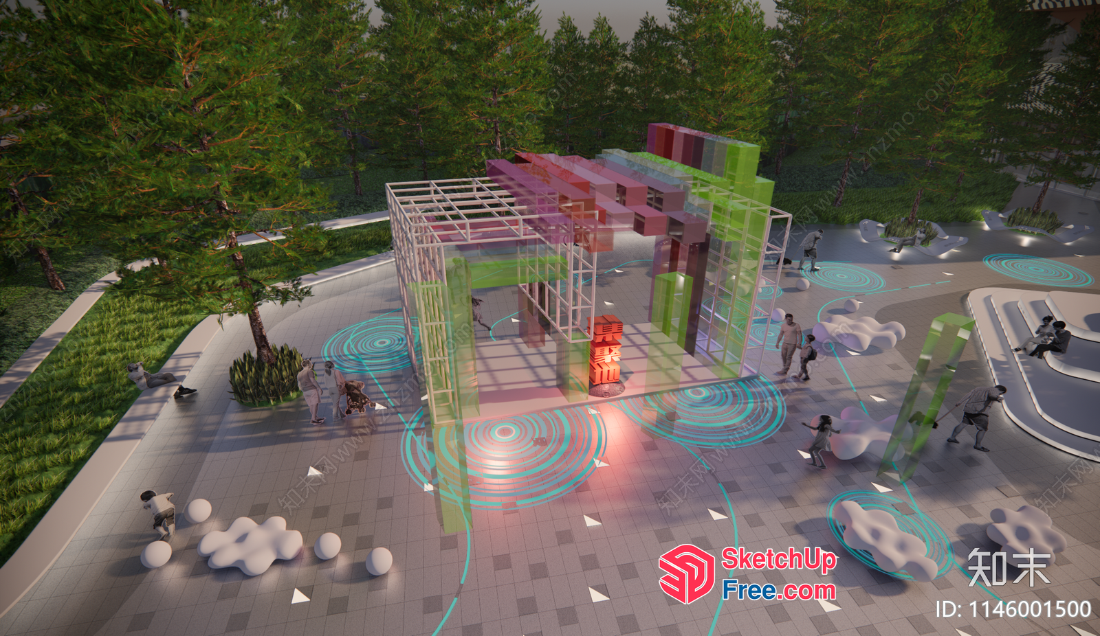 Futuristic Glass And Metal Structure 3D SketchUp File