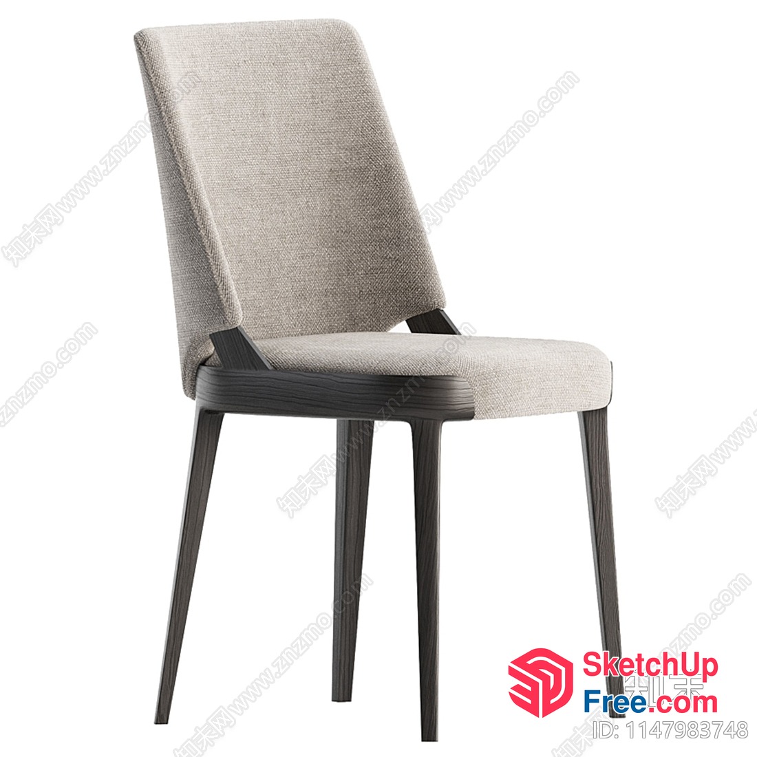 Modern Minimalist Side Chair 3D SketchUp File