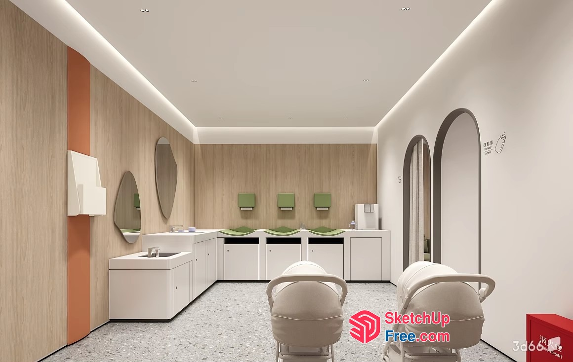 Modern Minimalist Spa And Wellness Center 3D SketchUp File