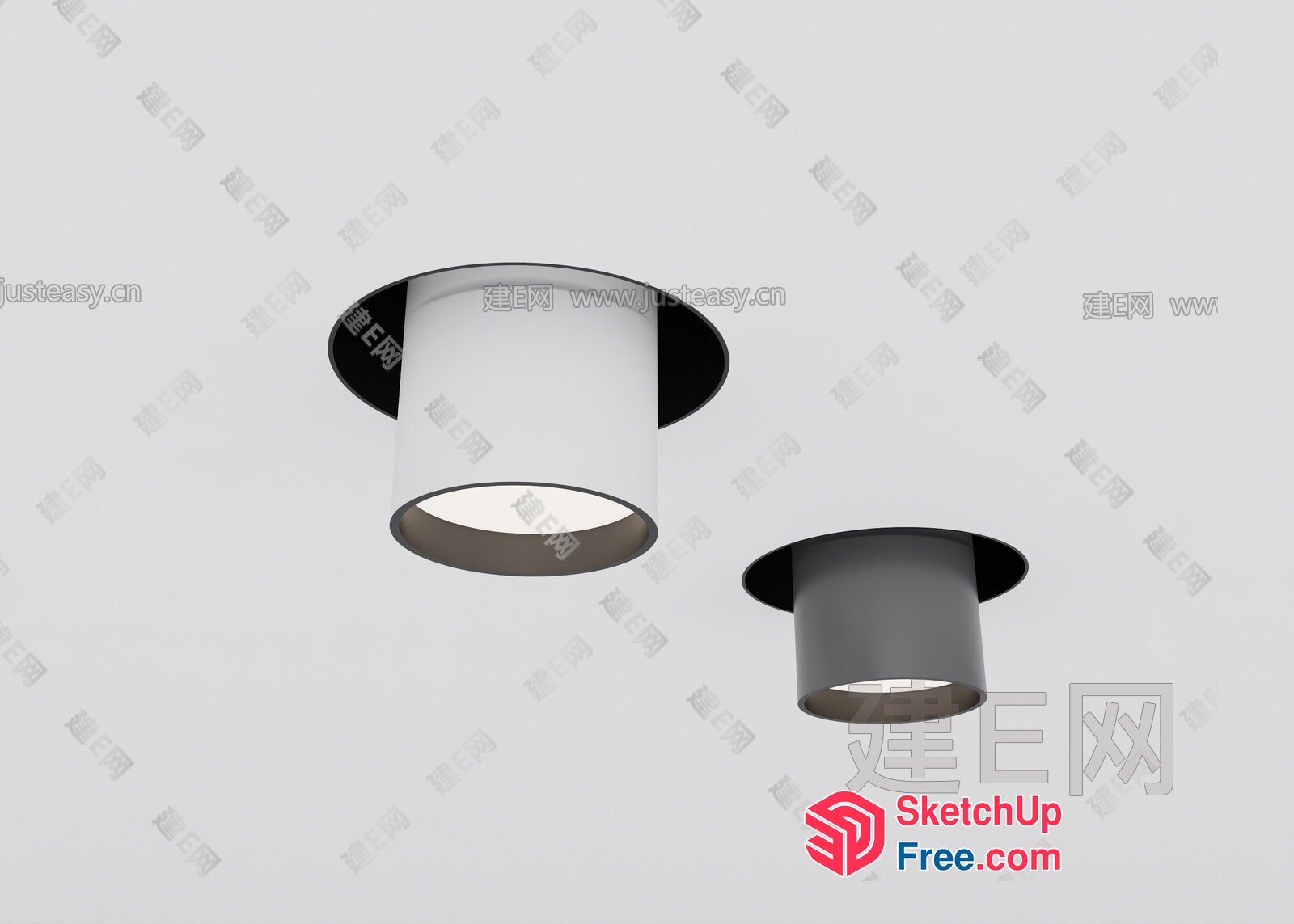 Two Modern Ceiling Lights 3D SketchUp File