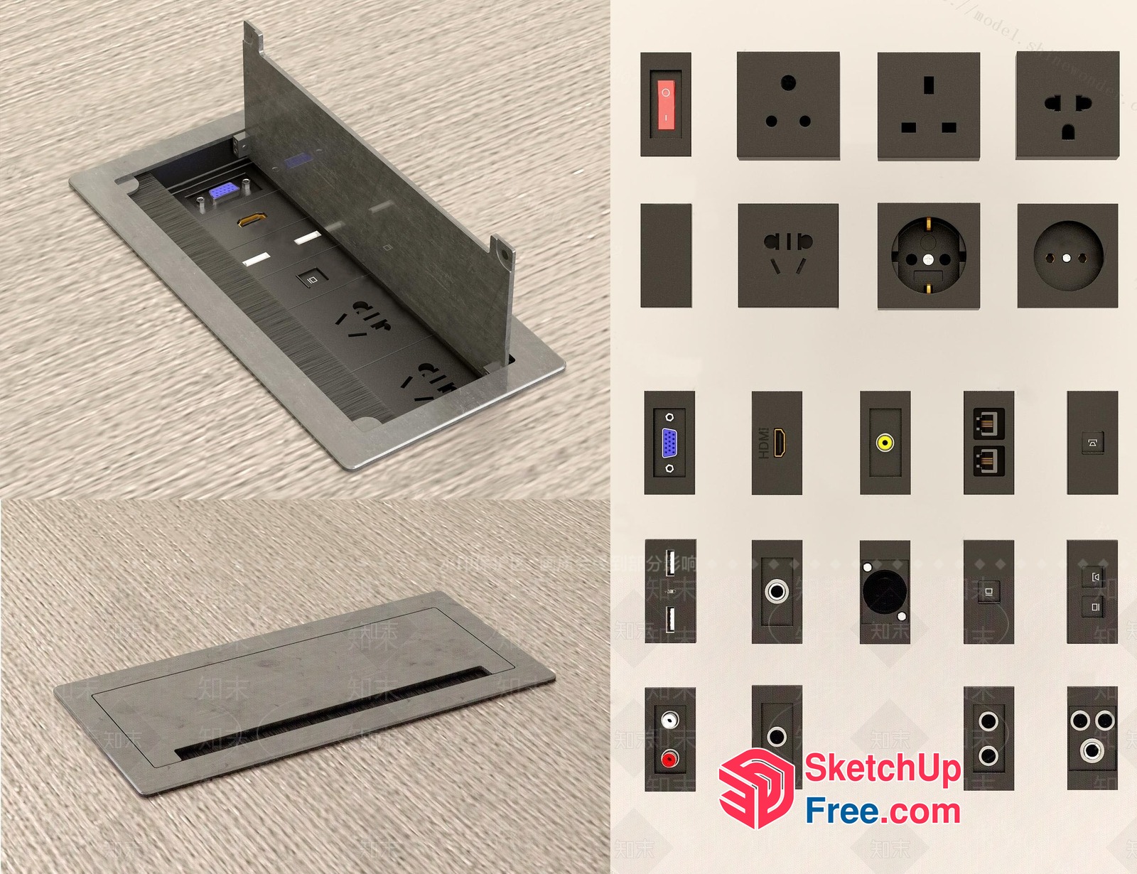Electrical Outlets And Switches Collection 3D SketchUp File