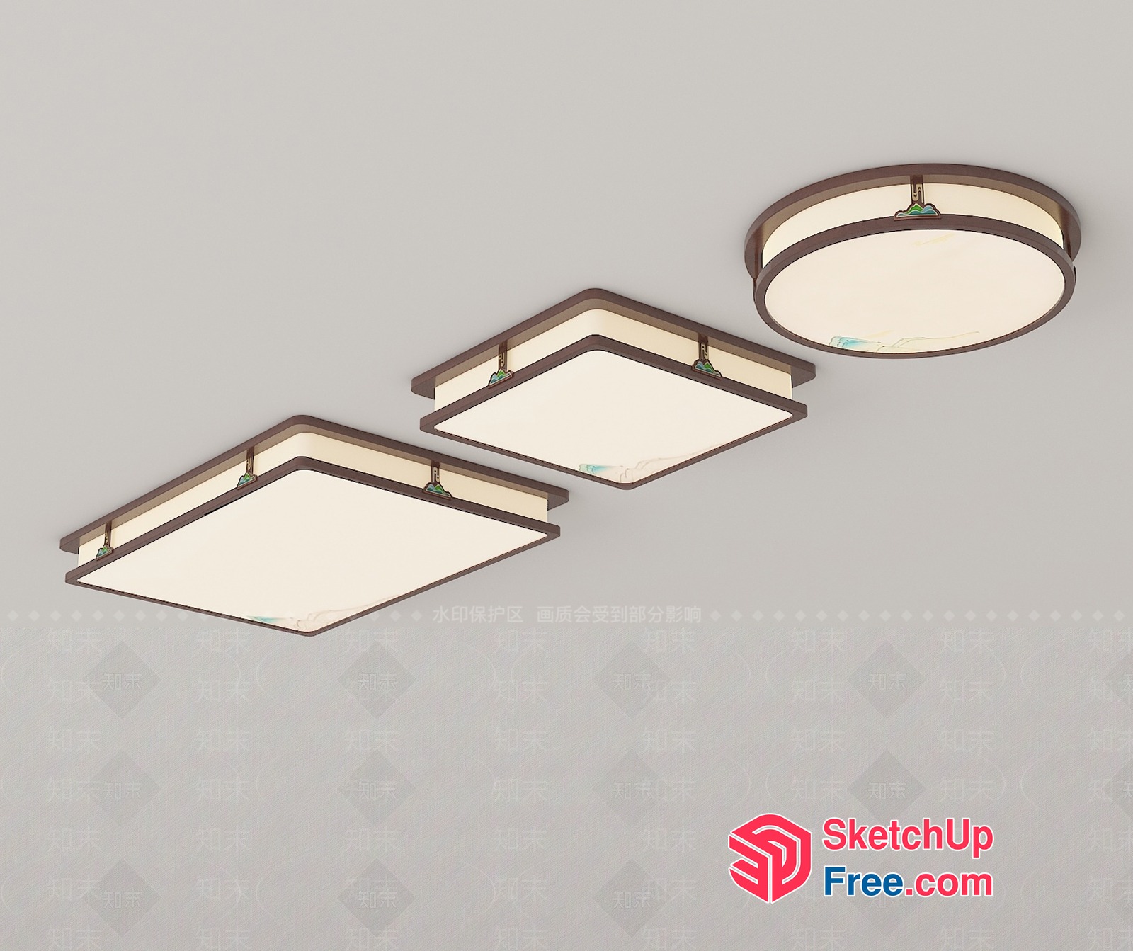 Modern Ceiling Light Fixtures For Contemporary Spaces 3D SketchUp File