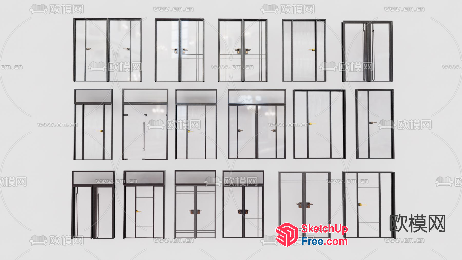 Various Styles Of Doors 3D SketchUp File