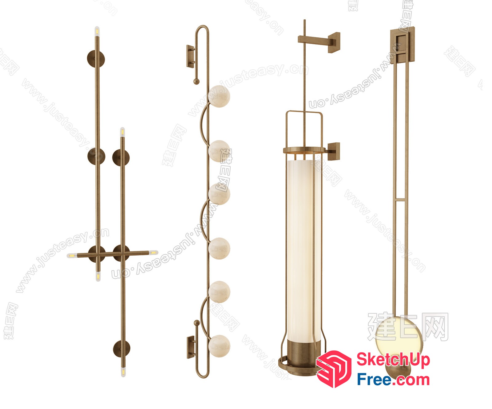 Modern Minimalist Hanging Light Fixtures 3D SketchUp File