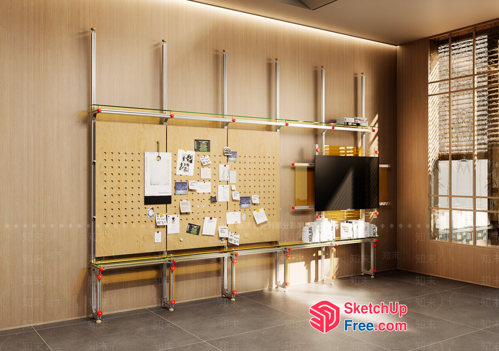 Modern Office Space With Functional Furniture And Natural Light 3D SketchUp File