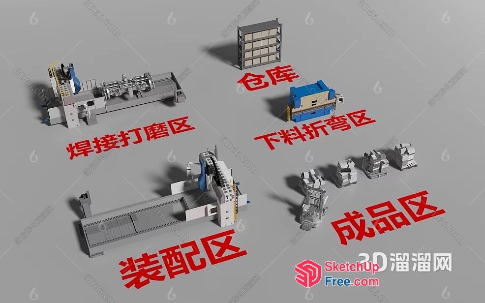 Industrial Machinery Equipment 3D SketchUp File