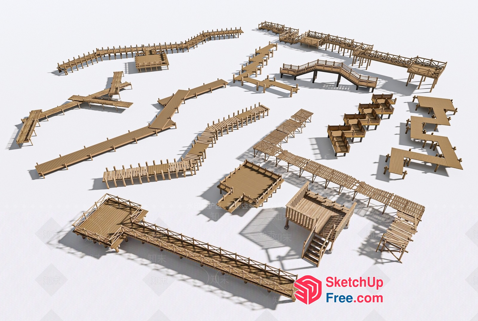 Outdoor Staircase Collection 3D SketchUp File