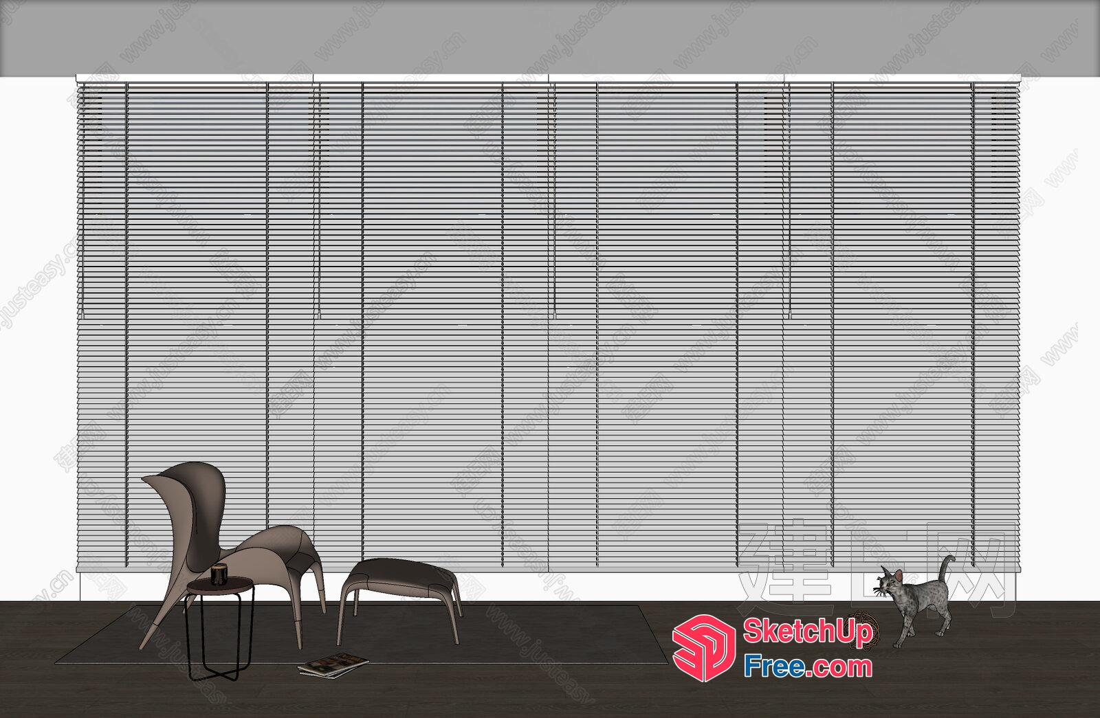 Minimalist Interior With Modern Furniture And Natural Light 3D SketchUp File