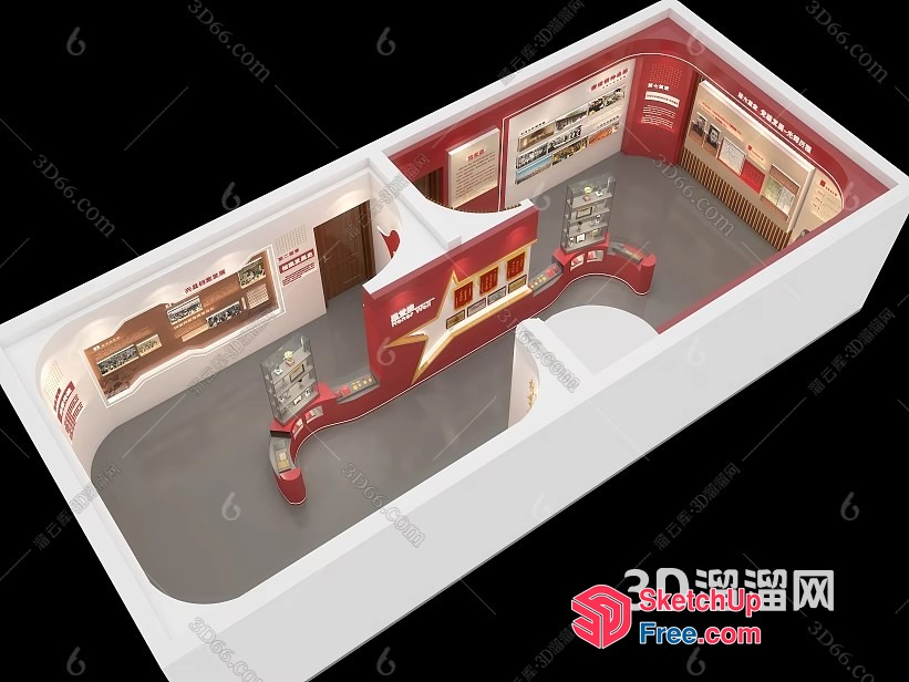 Interior Design Of A Museum Exhibit 3D SketchUp File