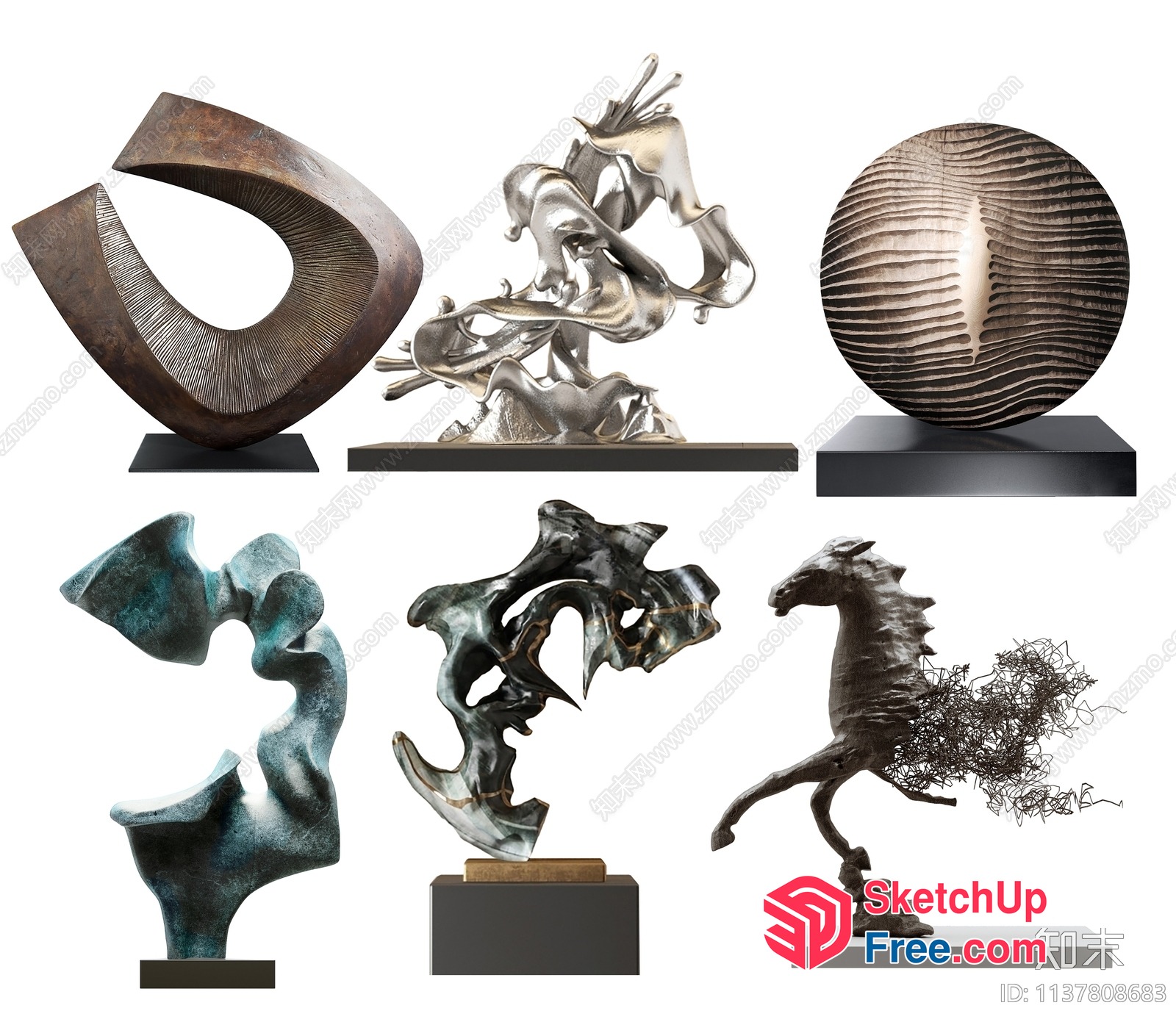 Abstract Sculpture Collection 3D SketchUp File