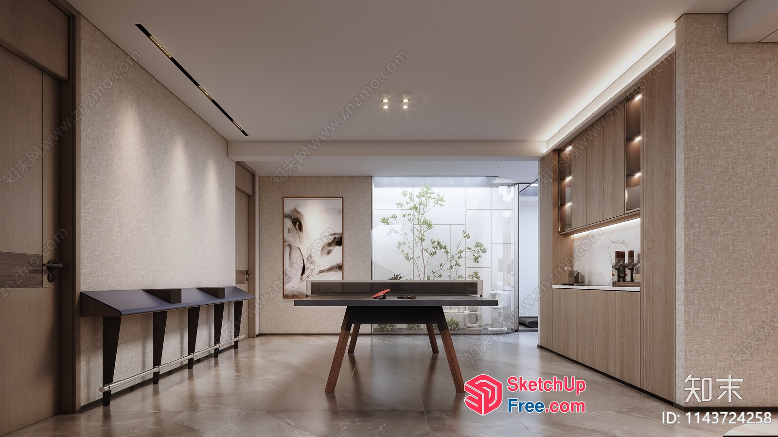 Modern Minimalist Living Room With Sleek Furniture 3D SketchUp File