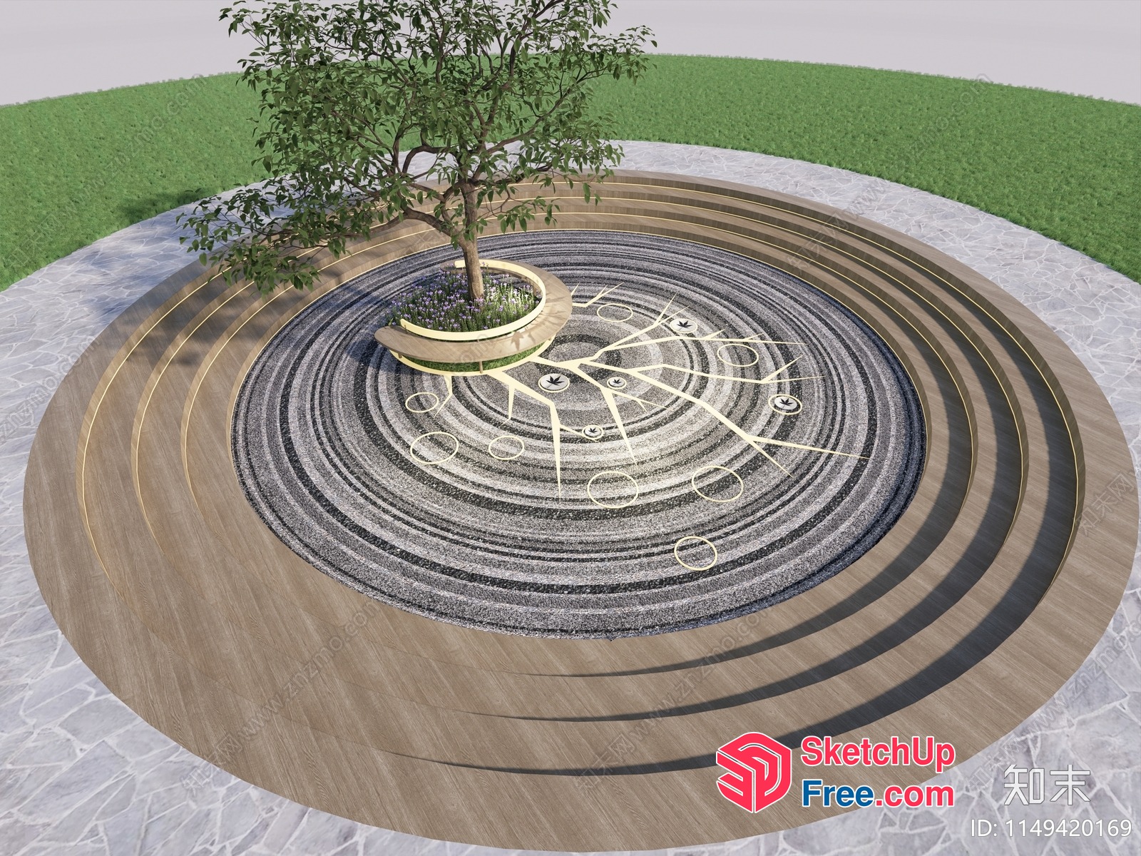 Serene Japanese-Inspired Zen Garden 3D SketchUp File