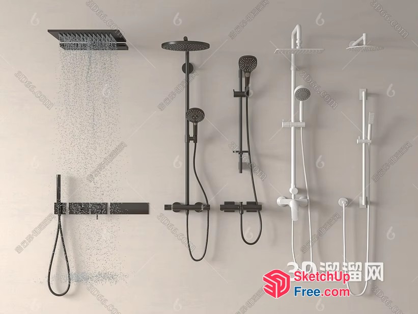 Shower System Collection 3D SketchUp File