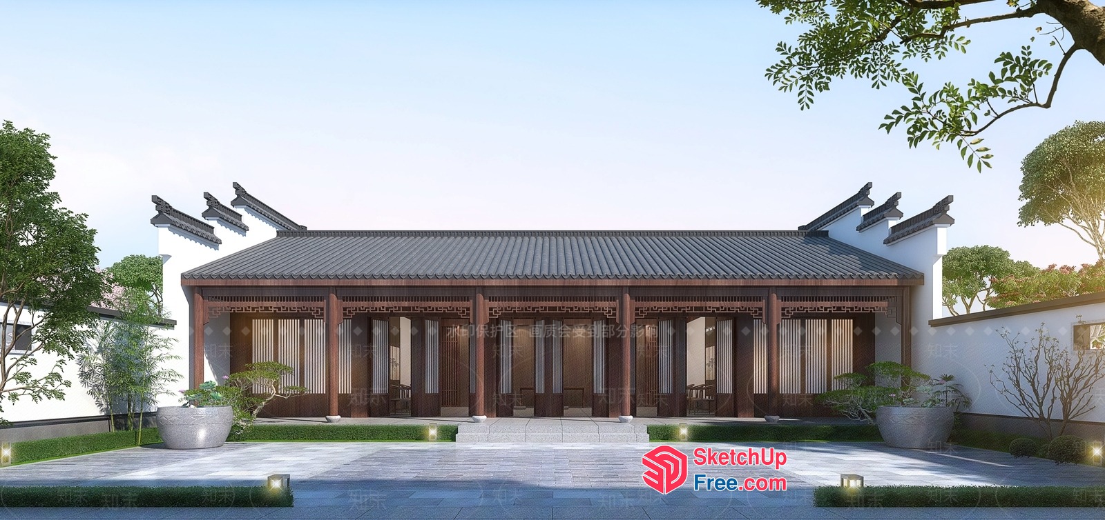 Traditional Chinese Style Building 3D SketchUp File
