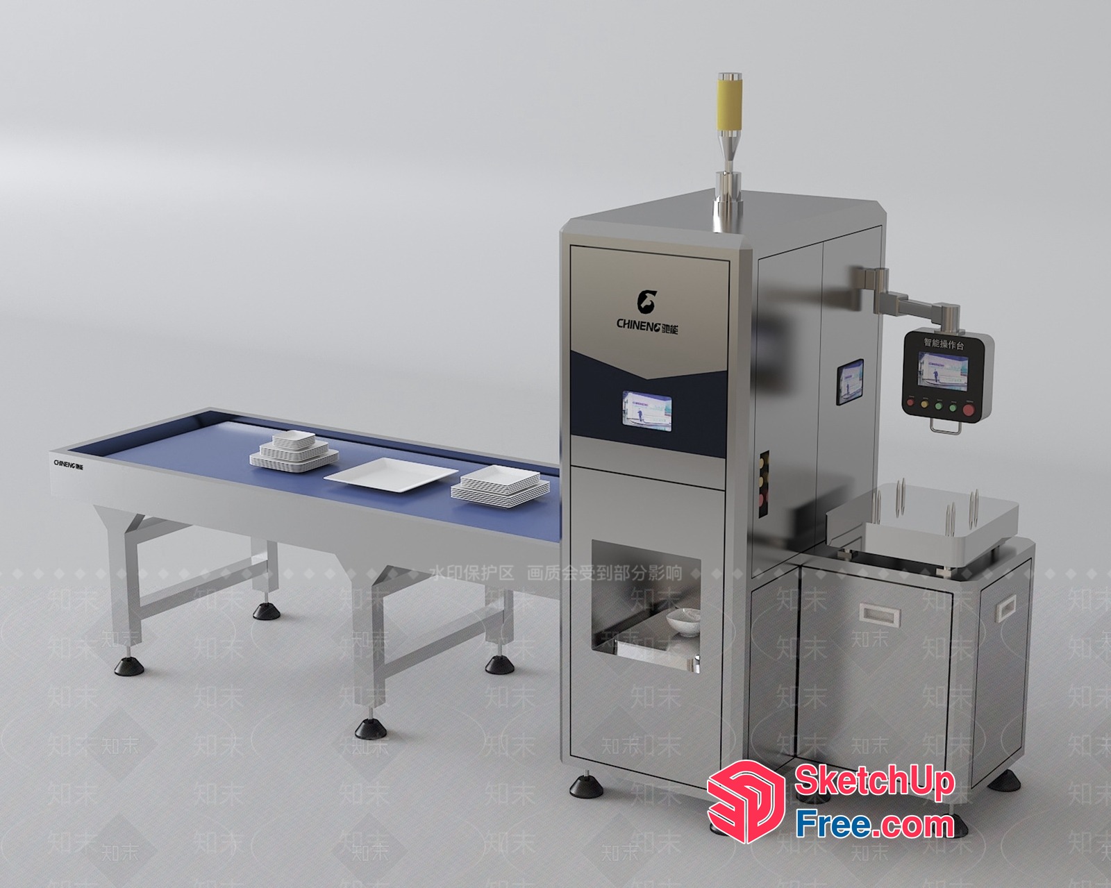 Automated Food Processing Machine 3D SketchUp File