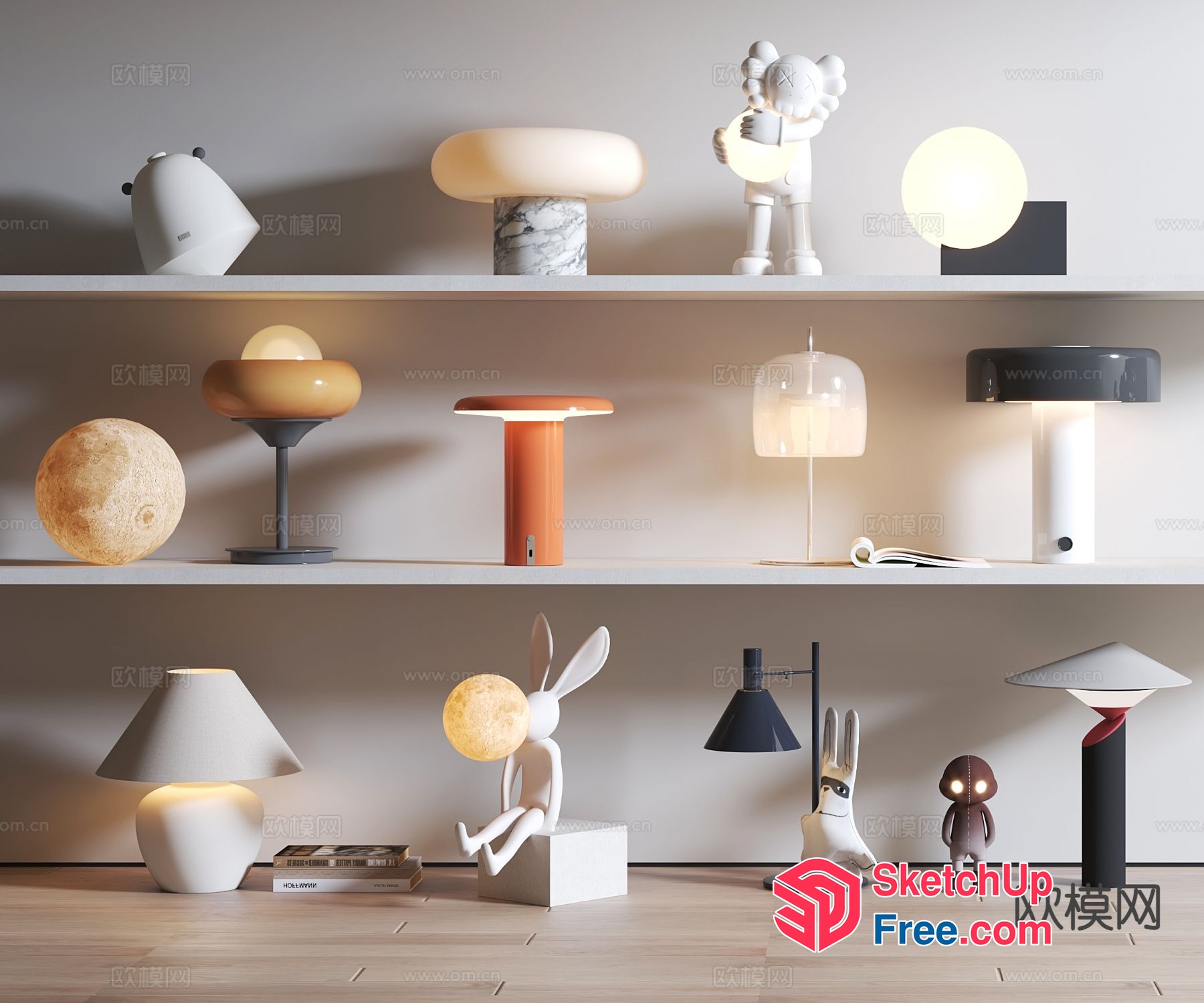 Modern Table Lamps With Unique Designs 3D SketchUp File