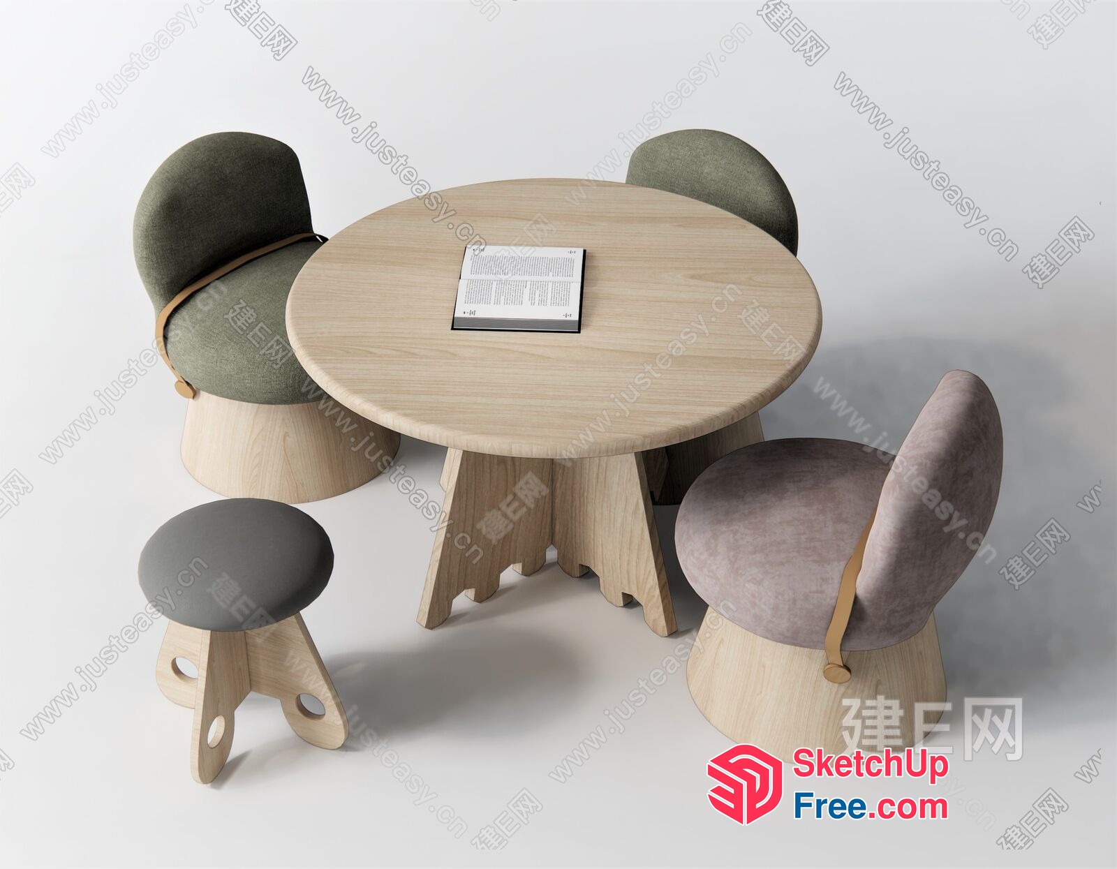 Modern Minimalist Furniture Set 3D SketchUp File