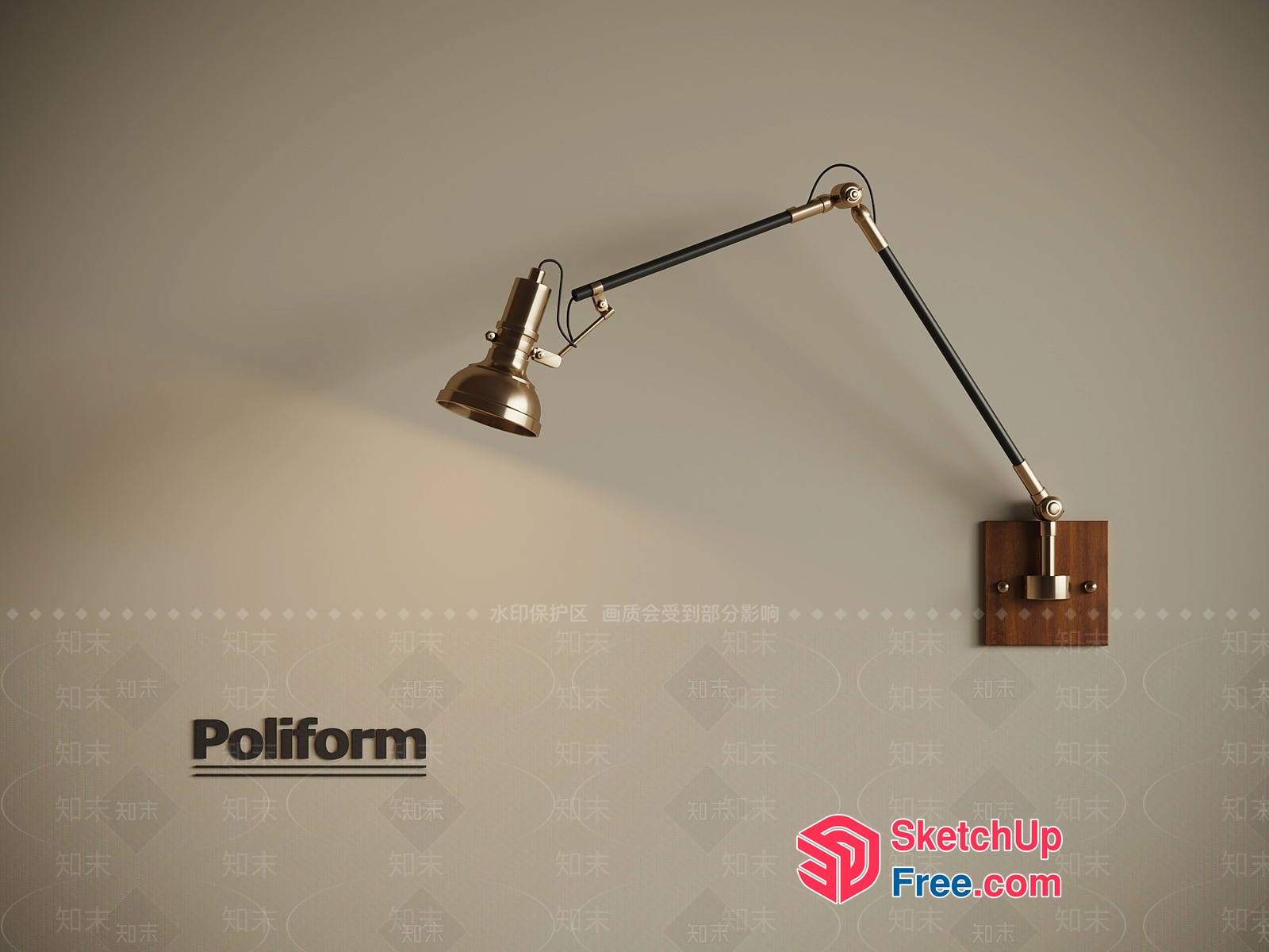 Poliform Lamp Fixture 3D SketchUp File