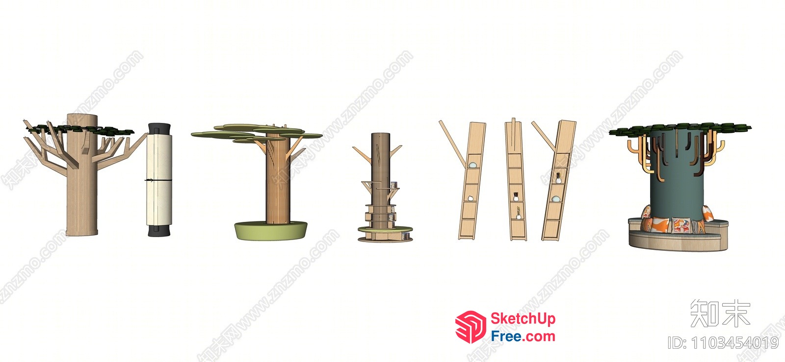 Tree Stump Furniture Collection 3D SketchUp File
