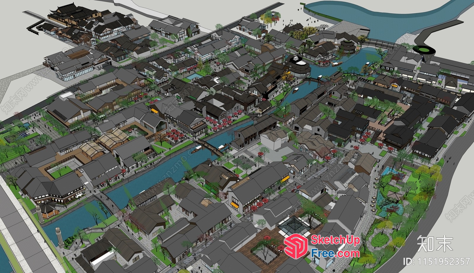 Architectural Design For A Traditional Chinese Village 3D SketchUp File