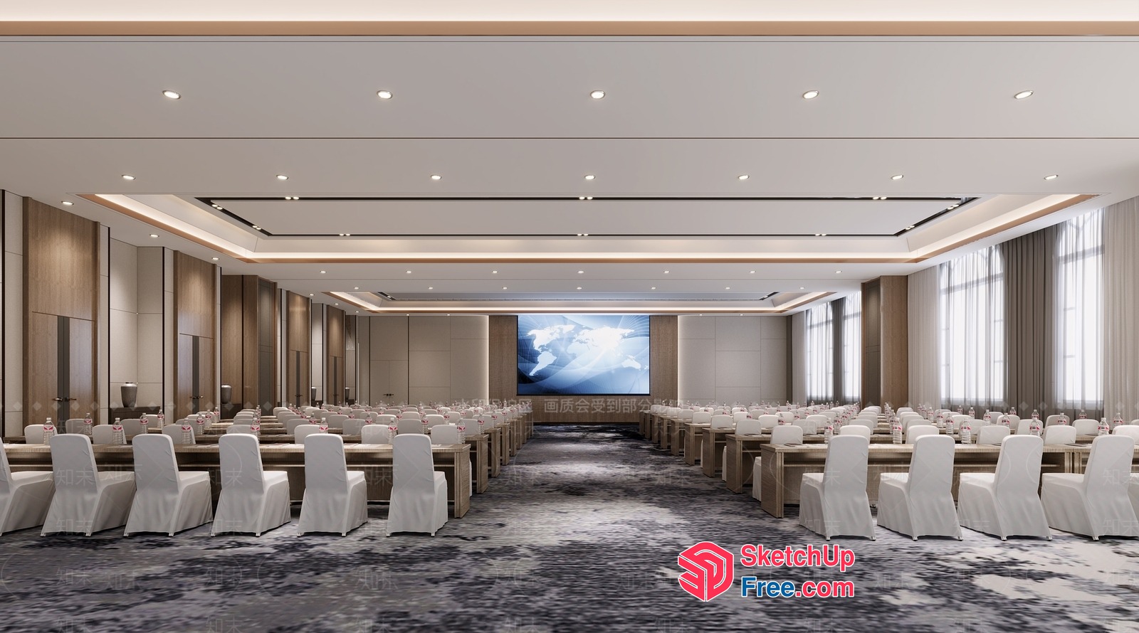 Elegant Conference Room Interior 3D SketchUp File