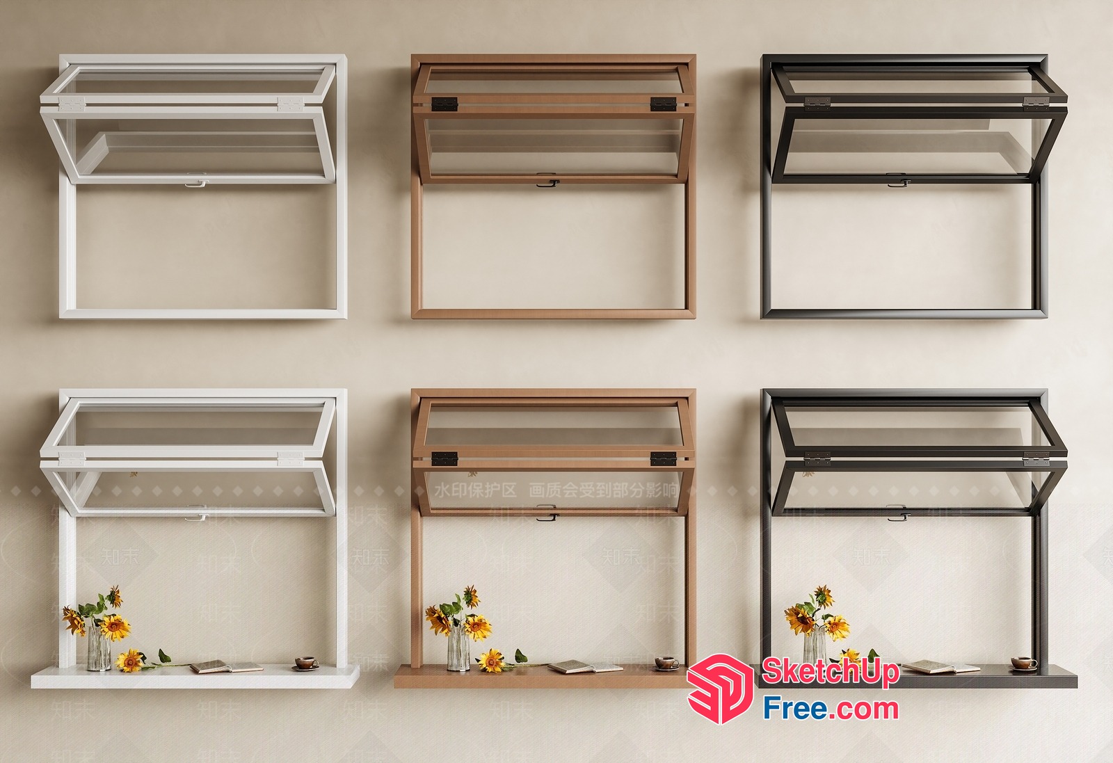 Modern Glass Shelf Display 3D SketchUp File