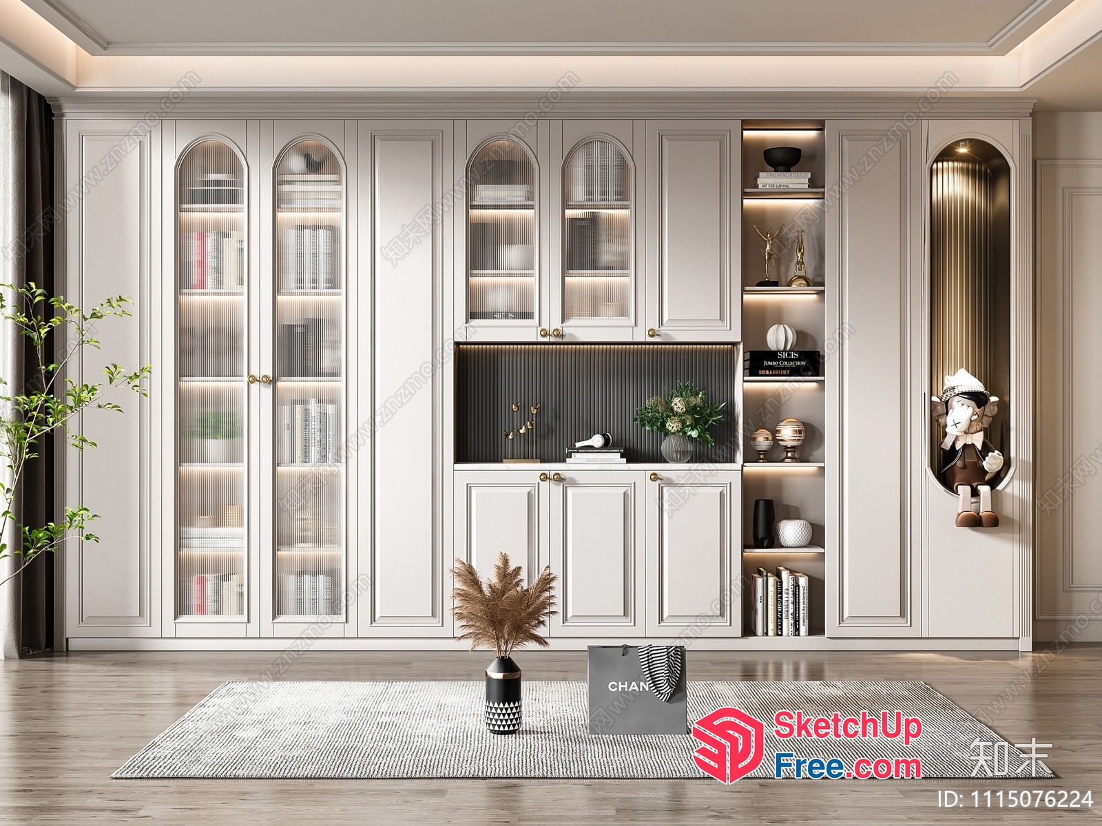 Elegant And Modern Interior Design With Classic Moulding 3D SketchUp File