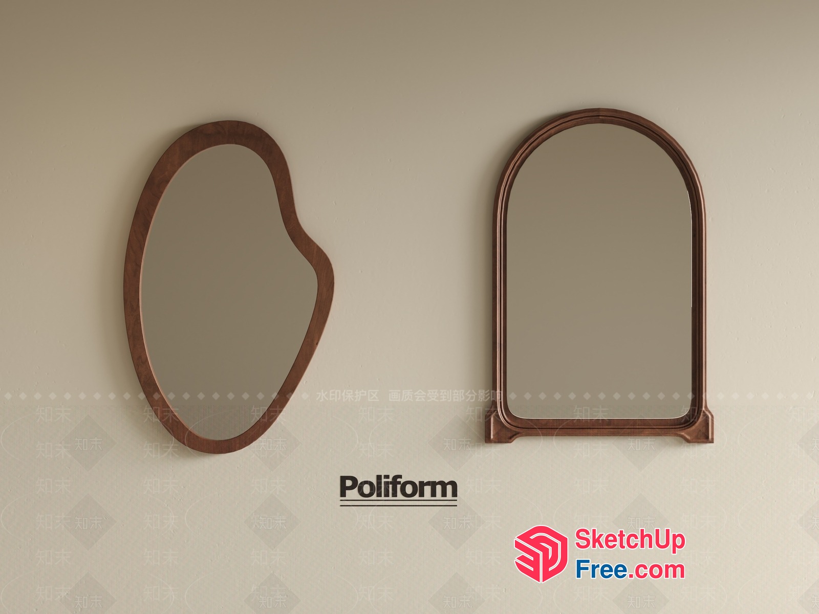 Poliform Mirror Collection 3D SketchUp File