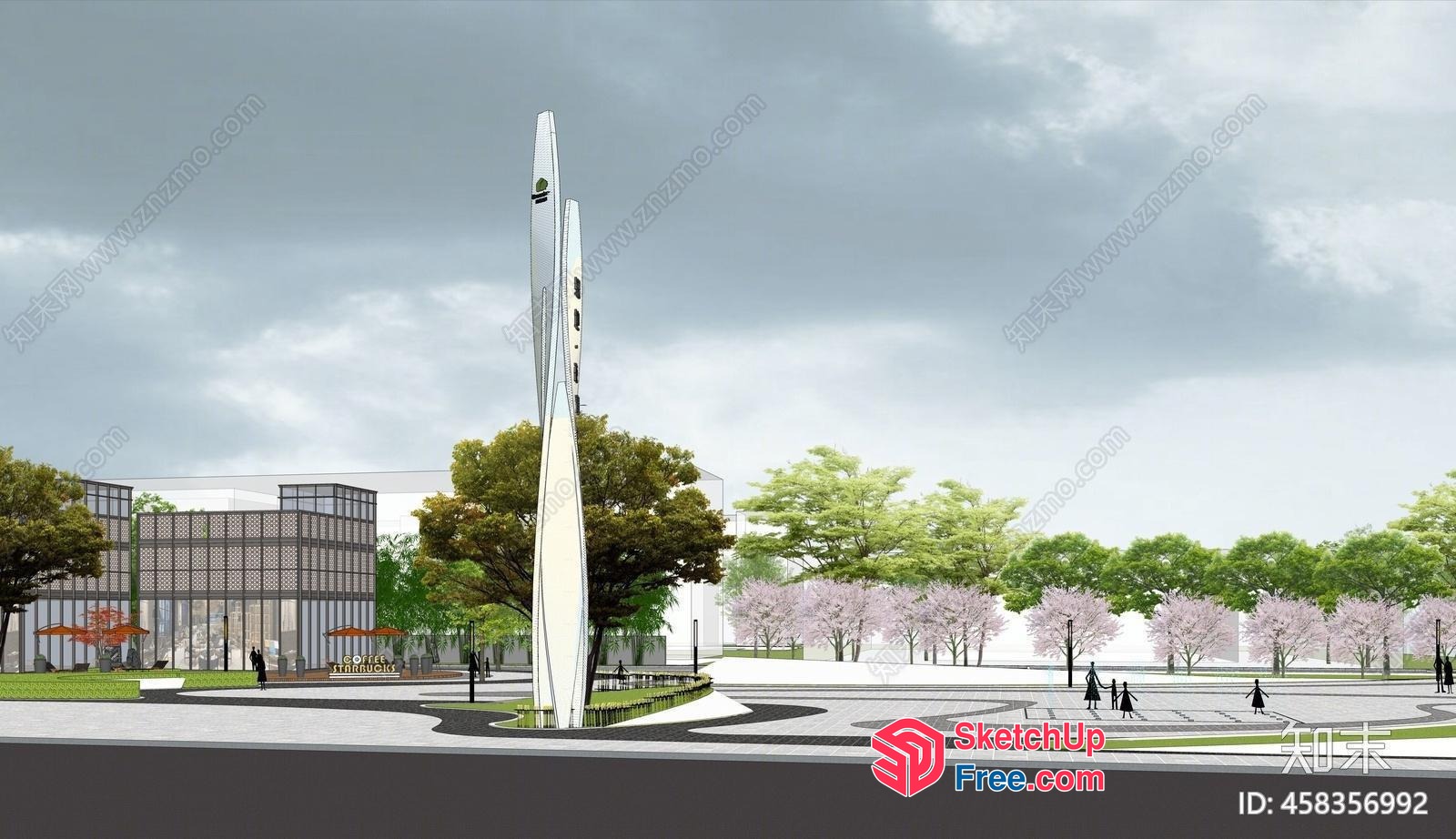 Modern Sleek Pillar Design 3D SketchUp File