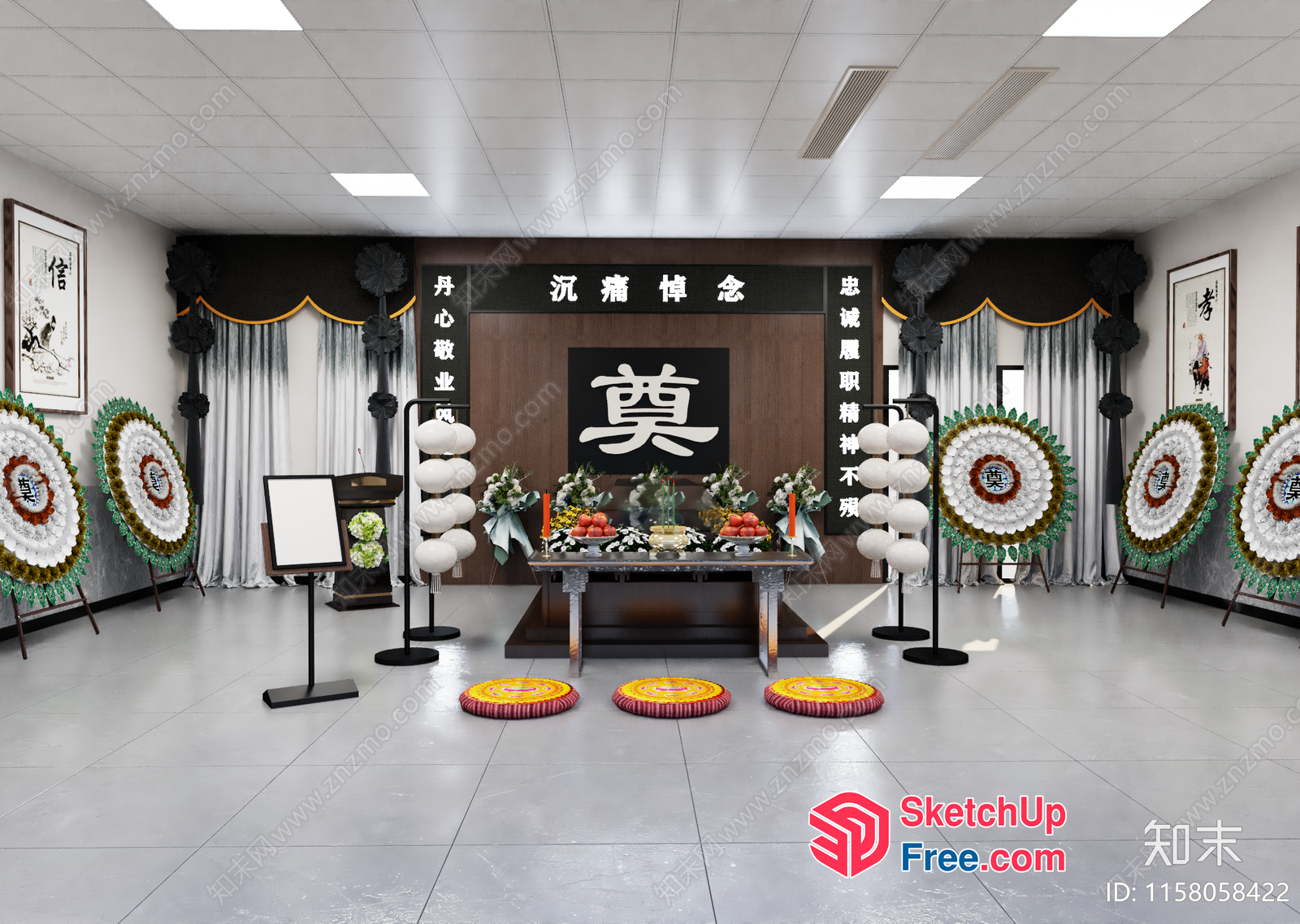 Asian-Inspired Interior Design 3D SketchUp File