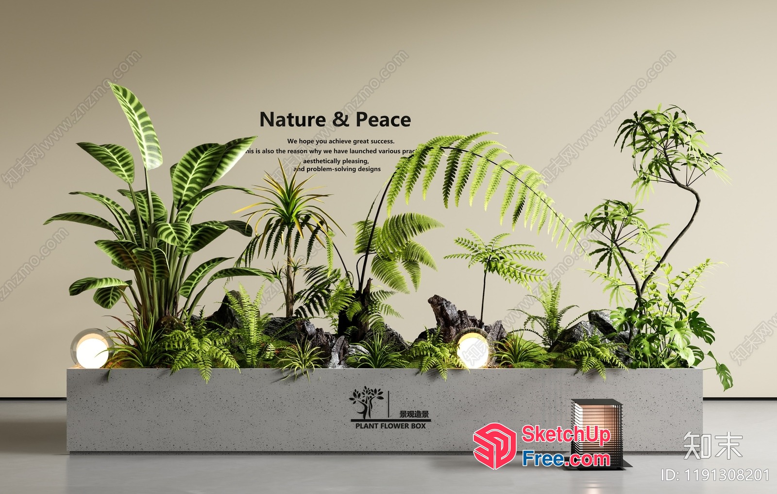 Modern Nature-Inspired Interior Design 3D SketchUp File