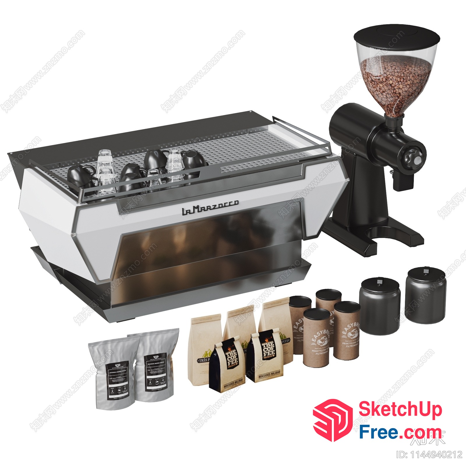 Coffee Shop Furniture And Equipment 3D SketchUp File